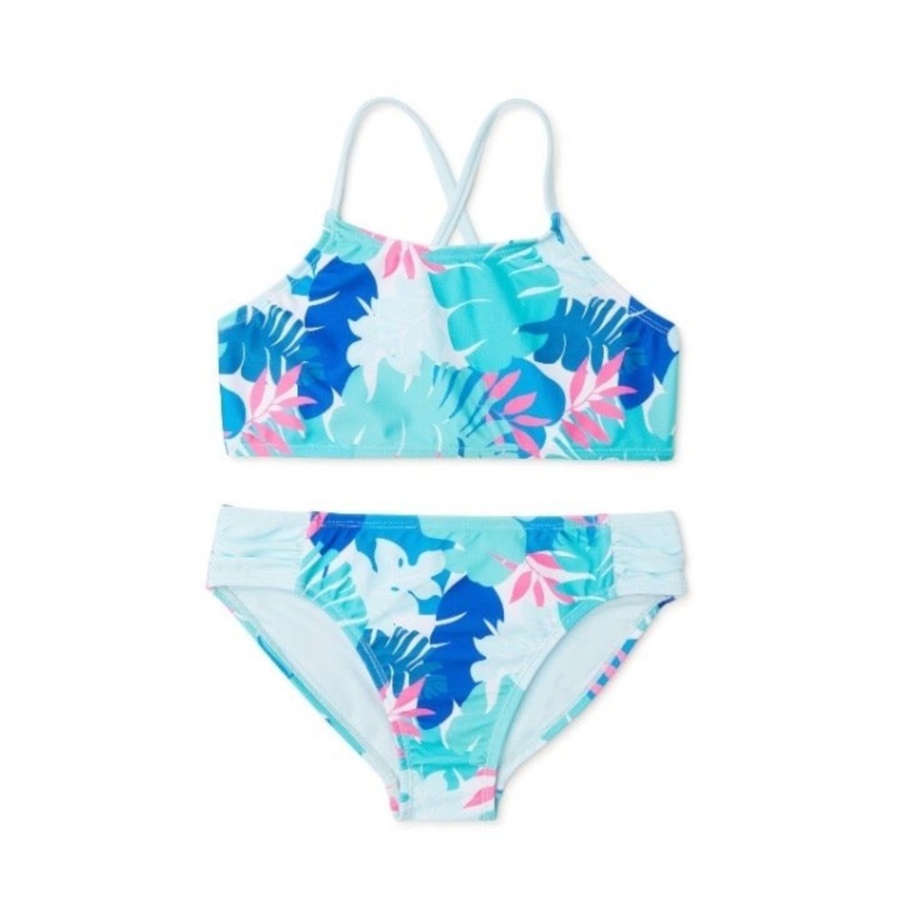 Girls size XS 4/5 18 Palm Printed Bikini Swimsuit  G20